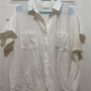 Allie Rose White Button-Up Shirt